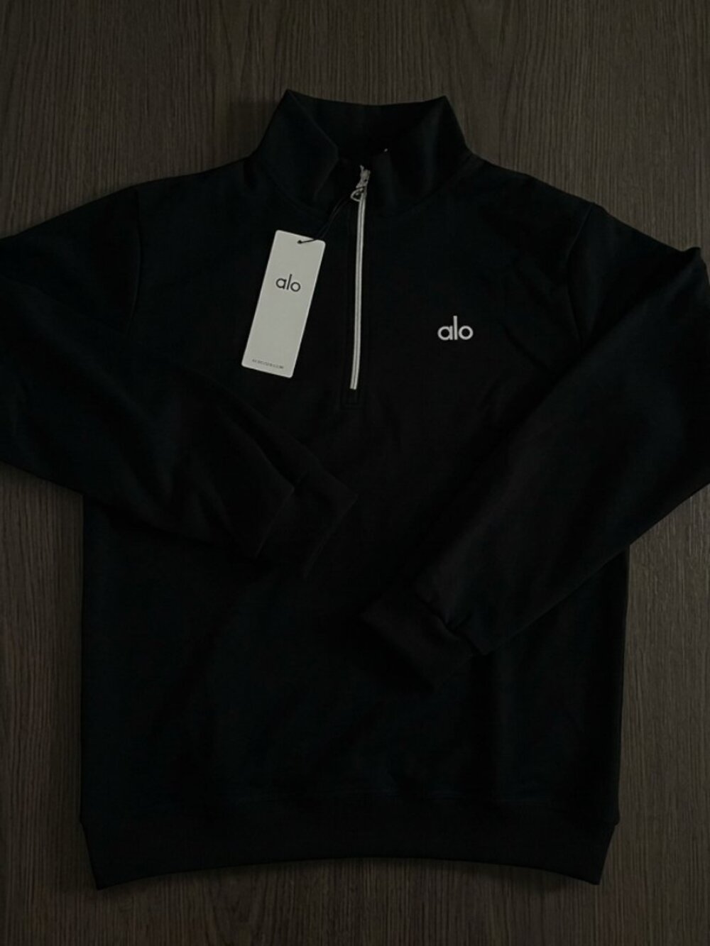 ALO Yoga Unisex Black Quarter-Zip Hoodie and Jogger Set NWT - Picture 2 of 7